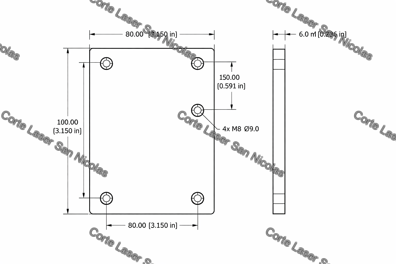 Piezas metalicas cortadas por lote